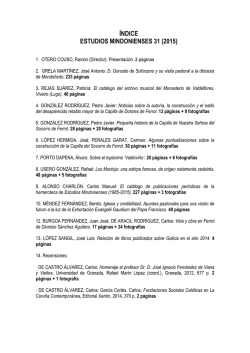 PDF Índice volumen 31 (2015) - Diócesis de Mondoñedo