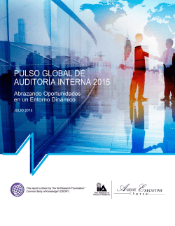 PULSO GLOBAL DE AUDITORÍA INTERNA 2015