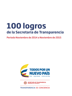 100 logros - Secretaría de Transparencia