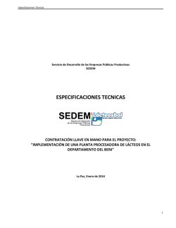 ESPECIFICACIONES TECNICAS