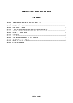 Manual del Expositor Expo Sapuraiya 2015
