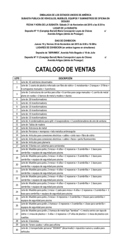 CATALOGO DE VENTAS