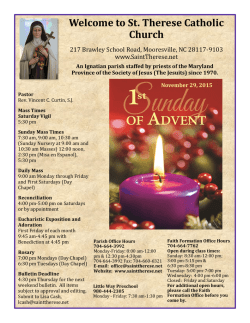 November 29, 2015 - St. Therese Catholic Church