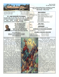 st. jude mission statement mass schedule holy