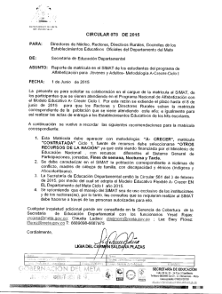 CIRCULAR 078 DE 2015