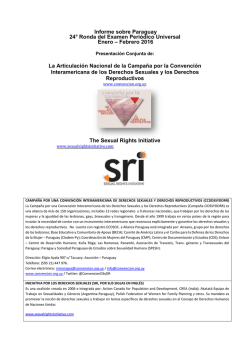 Informe sobre Paraguay - Sexual Rights Initiative