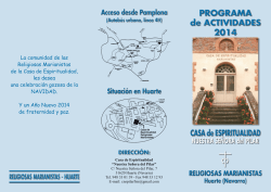 CASA de ESPIRITUALIDAD PROGRAMA de ACTIVIDADES 2014