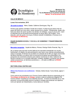 1 Monitoreo Tec Reporte de noticias del Tec de Monterrey en la
