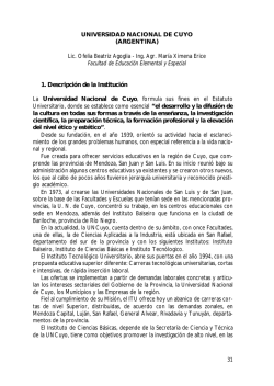 UNIVERSIDAD NACIONAL DE CUYO (ARGENTINA) Lic. Ofelia