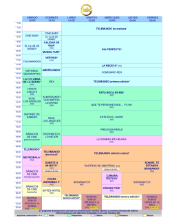 SÁBADO 30/05 DOMINGO 31/05 LUNES 01/06 MARTES 02/06