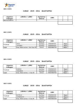 hh 2 urte curso 2015 – 2016 ikasturtea hh 3 urte curso 2015 – 2016