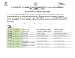 PREMIACIÓN DEL QUINTO TORNEO ABIERTO ESTATAL DE