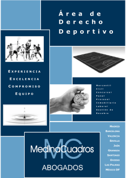 Dossier derecho deportivo Medina Cuadros