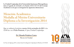Menci&oacute;n Acad&eacute;mica Medalla al M&eacute;rito