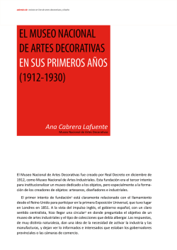 EL MUSEO NACIONAL DE ARTES DECORATIVAS EN SUS