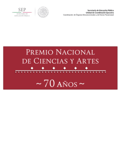 Premio Nacional de Ciencias y Artes Años ~