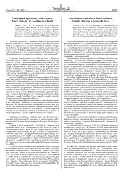 Conselleria d`Agricultura, Medi Ambient, Canvi Climàtic i
