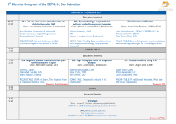 8th Biennial Congress of the SETGyC, San Sebastian