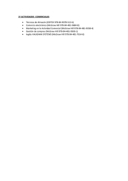 1º ACTIVIDADES COMERCIALES • Técnicas de Almacén (EDITEX