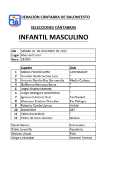 INFANTIL MASCULINO - Federación Cántabra de Baloncesto