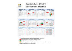 Calendarioescolar 15-16 - Escuela Infantil Bambinos