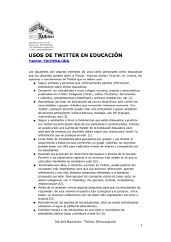 Usos de Twitter en educación