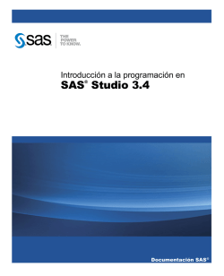 Introducción a la programación en SAS Studio