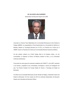 DR. SALVADOR JARA GUERRERO Subsecretario de Educación