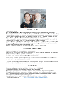 Elementos biográficos de los Doctores Meulemans y de Franju Serra