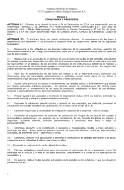 ESTATUTO DE SINDICATO