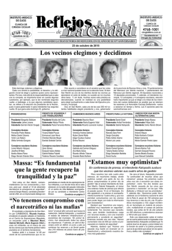 Los vecinos elegimos y decidimos Massa: “Es fundamental que la