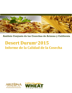 Desert Durum® 2015 - US Wheat Associates