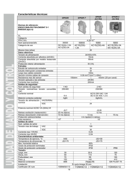 Características técnicas GSGP02E