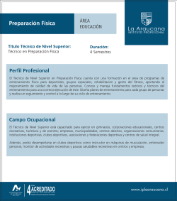 preparacion fisica - Instituto Profesional La Araucana