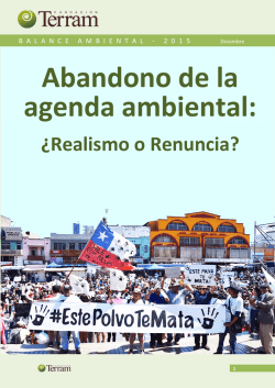 BALANCE AMBIENTAL TERRAM 2015 El Abandono de la Agenda
