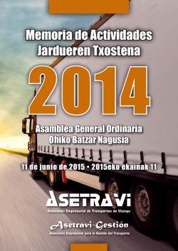 Memoria de Actividades Jardueren Txostena