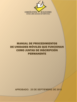 Manual de procedimientos de unidades móviles que funcionan