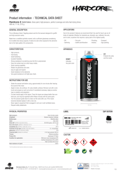 Product information TECHNICAL DATA SHEET