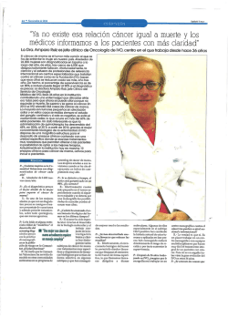 Dra. Amparo Ruiz - IVO Instituto Valenciano de Oncología