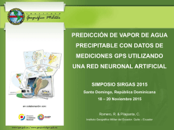 PREDICCIÓN DE VAPOR DE AGUA PRECIPITABLE