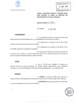 Concurso Publico - Ilustre Municipalidad de las Cabras