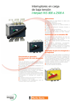 Interruptores en carga de baja tensión Interpact INS 800 a 2500 A