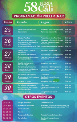 PROGRAMACIÓN PRELIMINAR .
