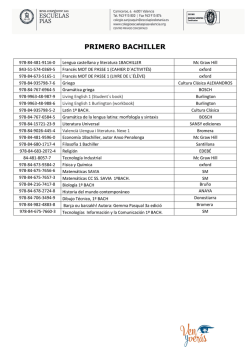 libros bachiller 2015 - Real Colegio de las Escuelas Pias de Valencia