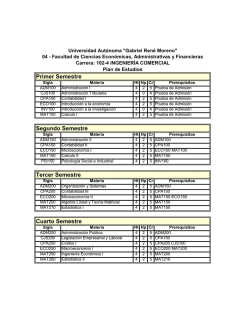 PLAN DE ESTUDIOS COMERCIAL