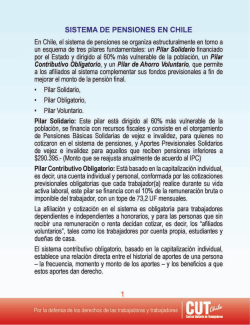 SISTEMA DE PENSIONES EN CHILE