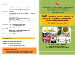 Díptico - Farmacia y Bioquímica - Universidad Nacional Mayor de