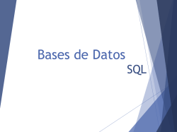 Bases de Datos I – Sem10 (P)