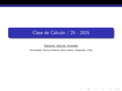 Clase de Cálculo / 25 - 2015
