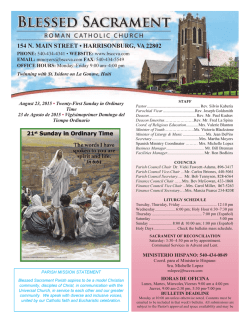 August 23, 2015 - Blessed Sacrament Catholic Church